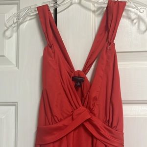 Banana Republic Orange Sundress With Ruffle Size 4